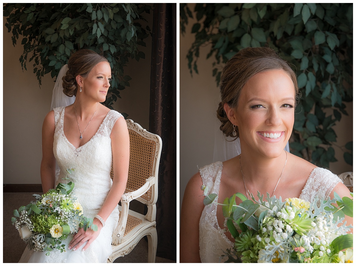 Bride window portrait