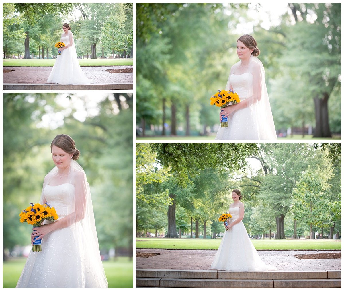 usc horseshoe bridal portrait