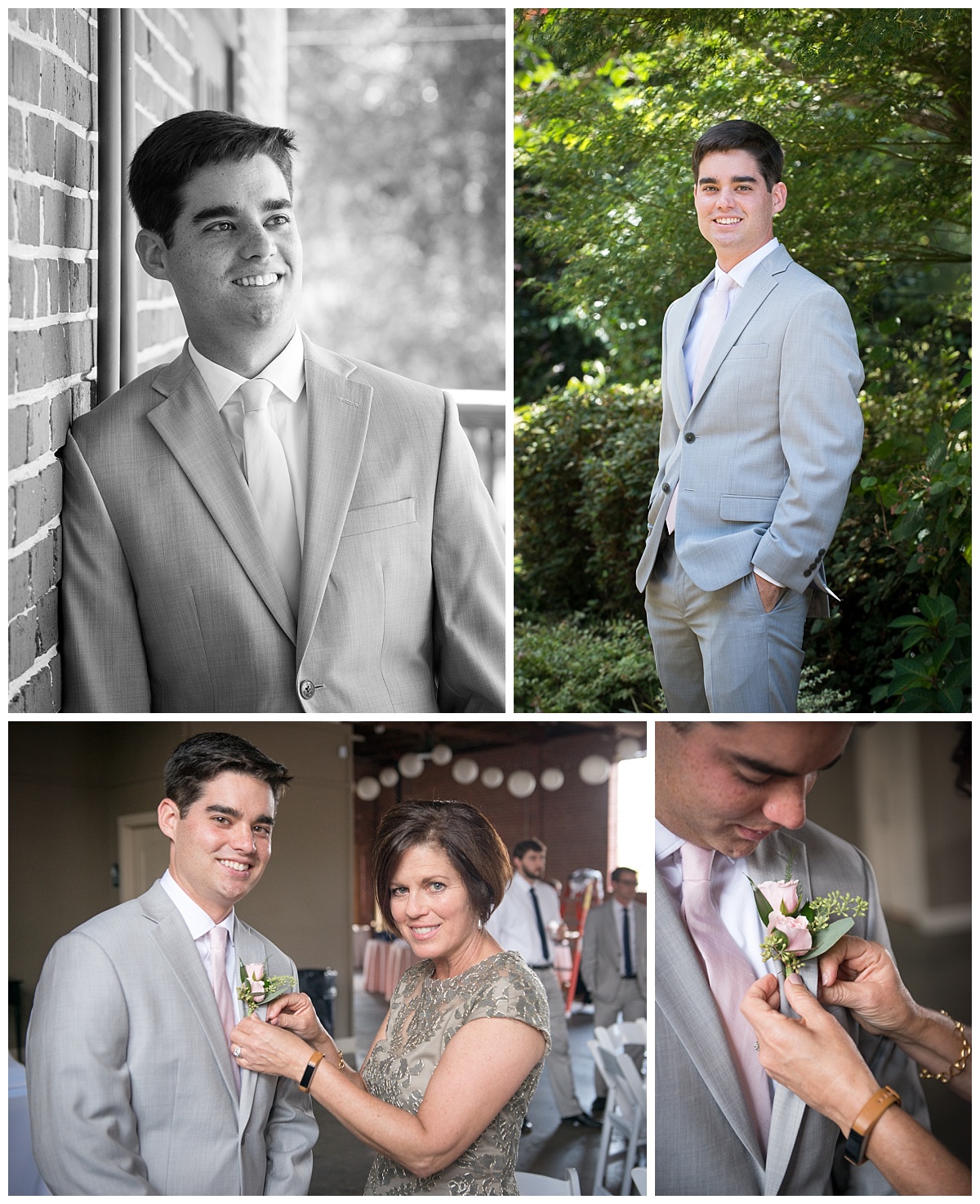 Groom getting ready