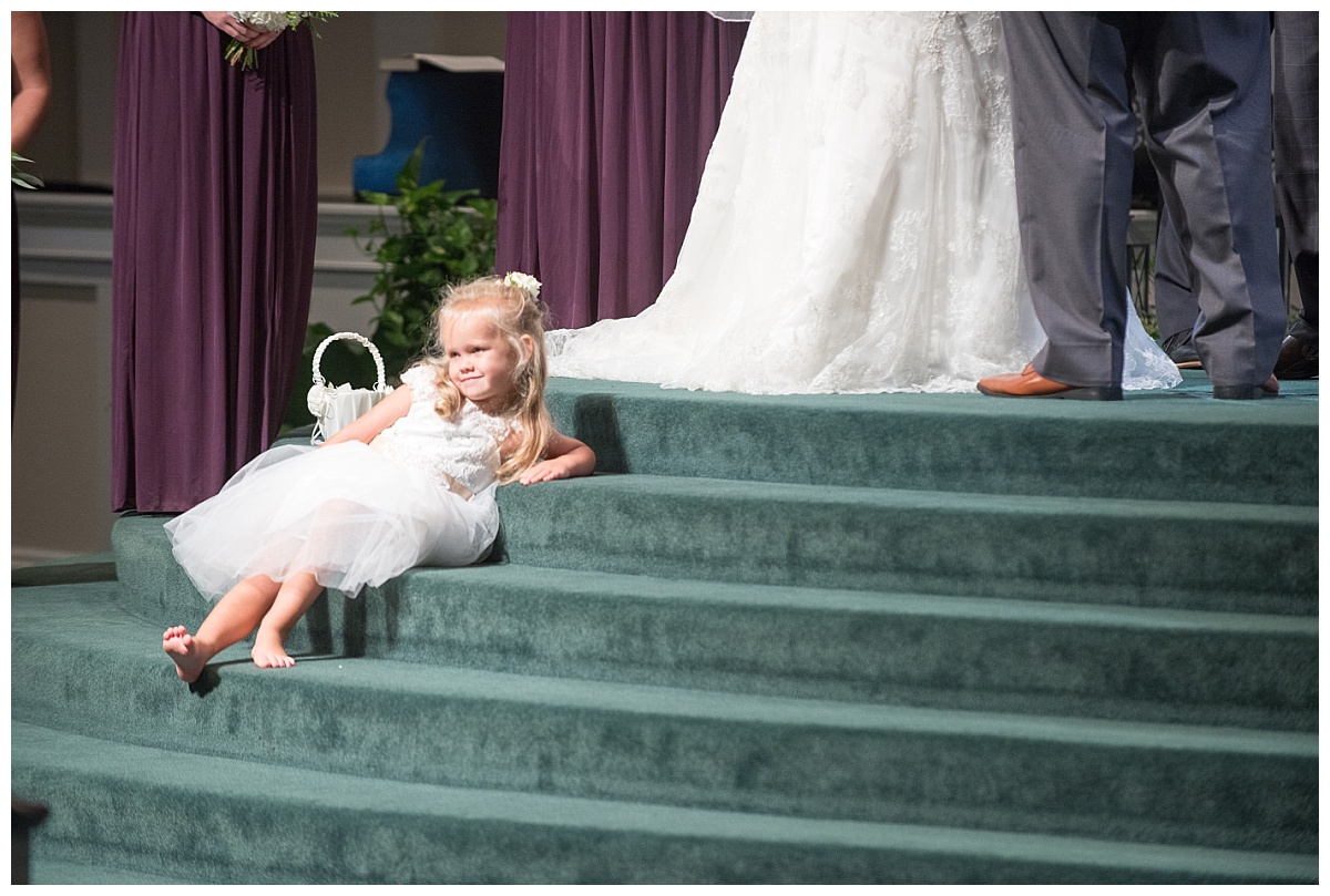 Flowergirl acting funny during ceremony