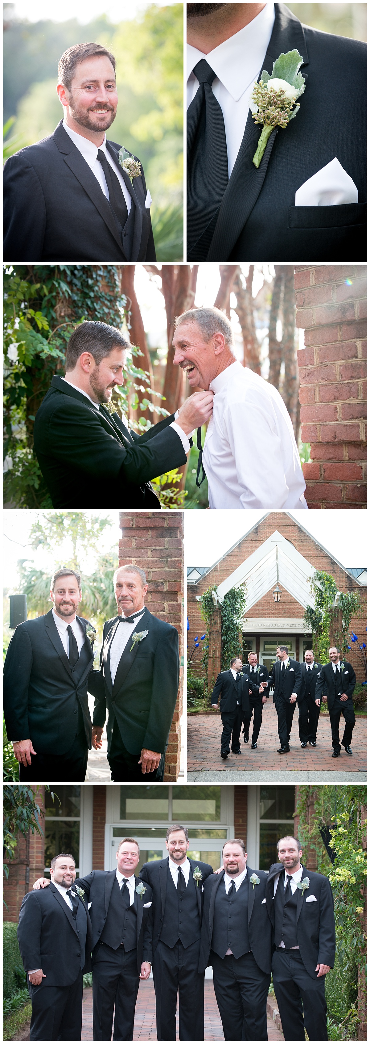 Groomsmen at riverbanks zoo