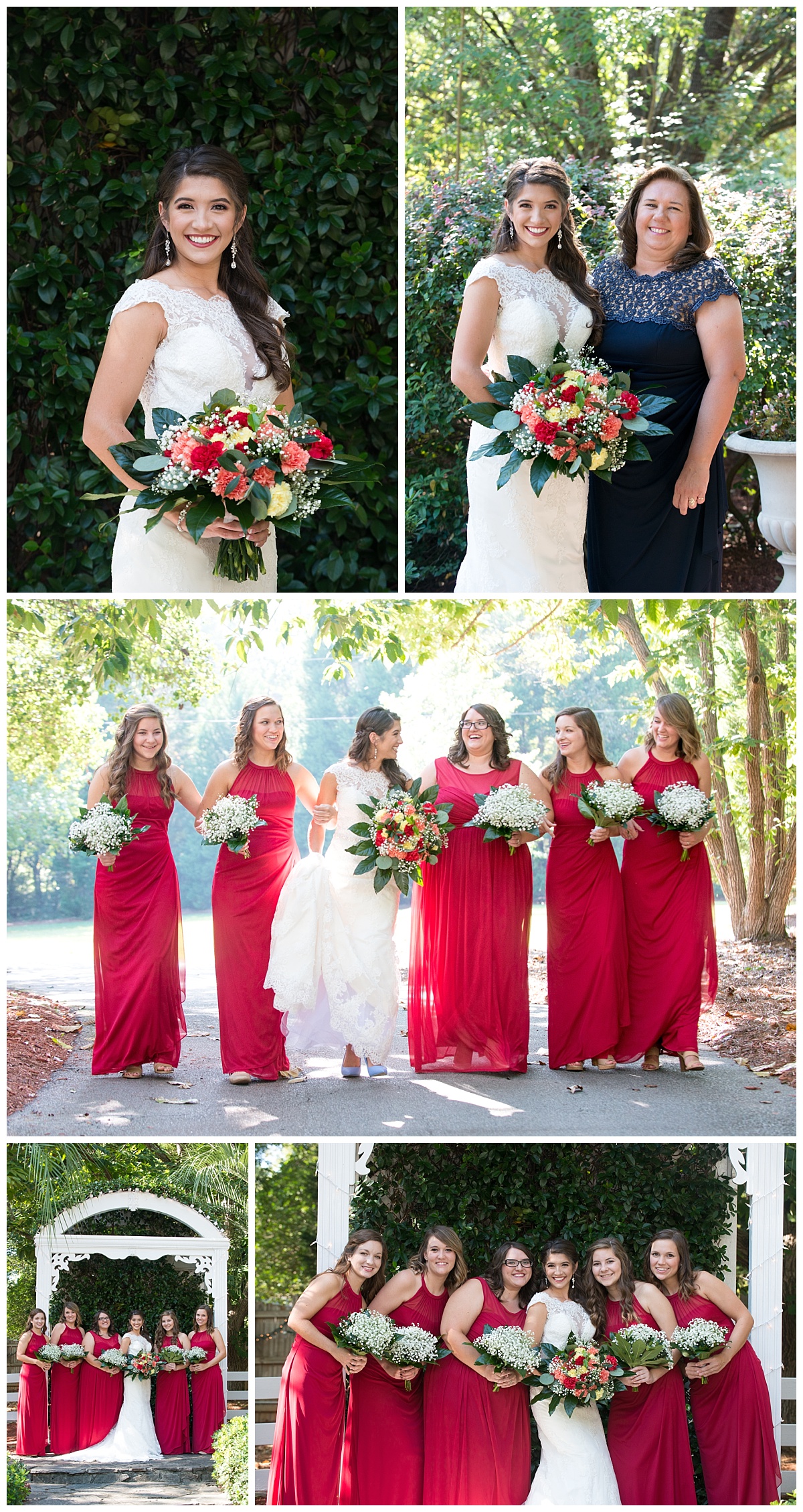 Apple red bridesmaid dresses