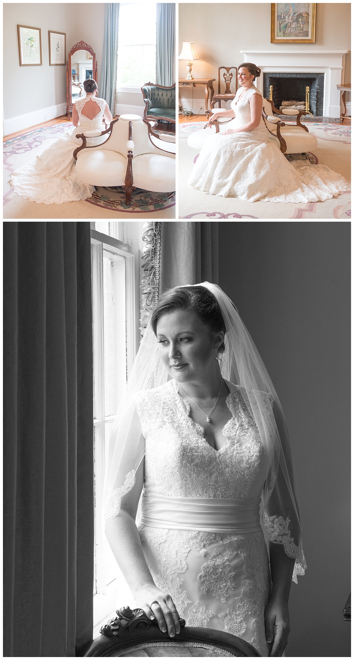 Lace House bridal portrait