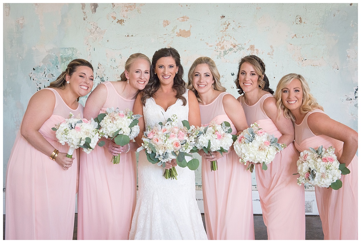 Pink bridesmaids at 701