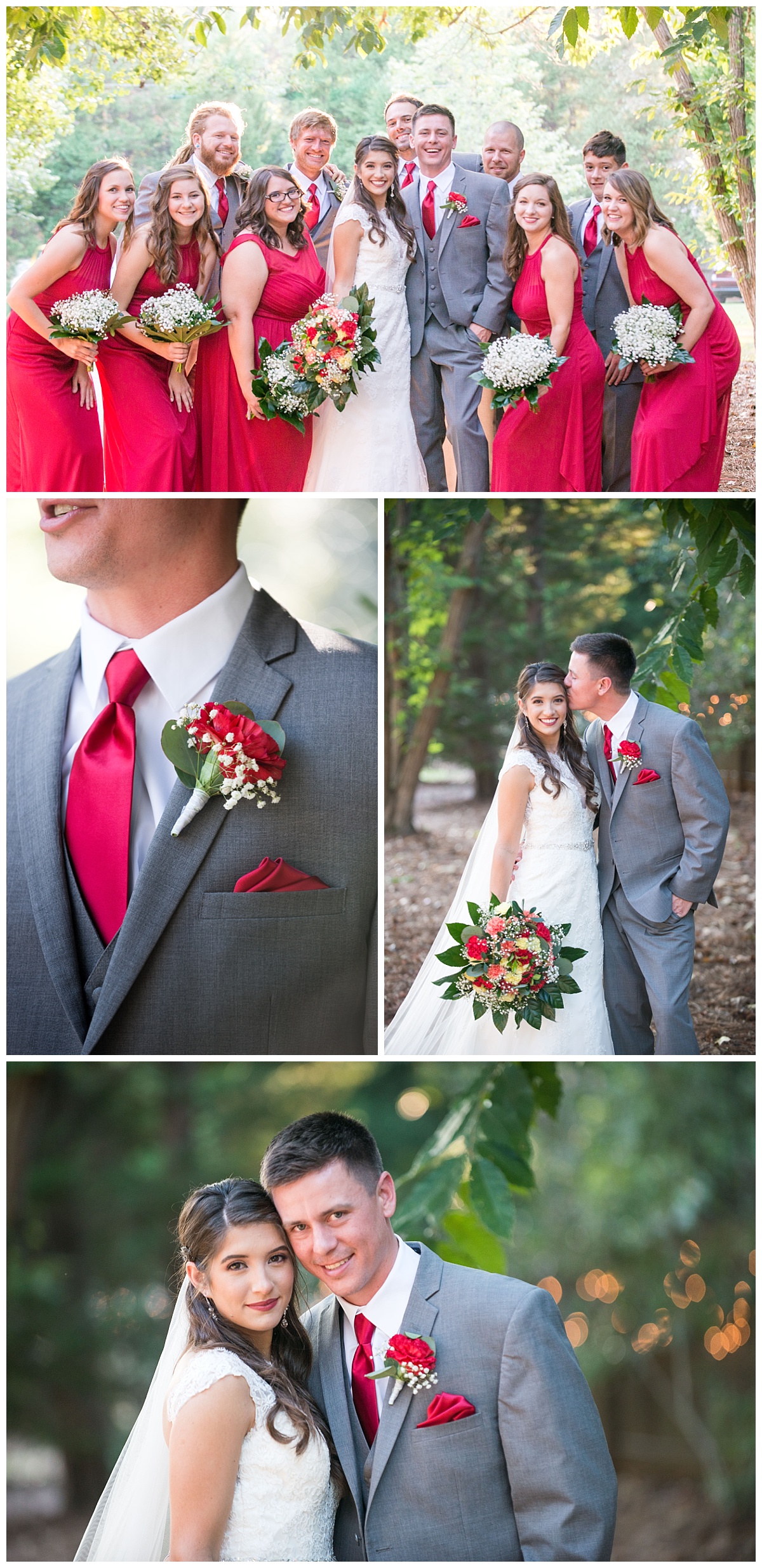 Red color scheme at Wintergreen woods