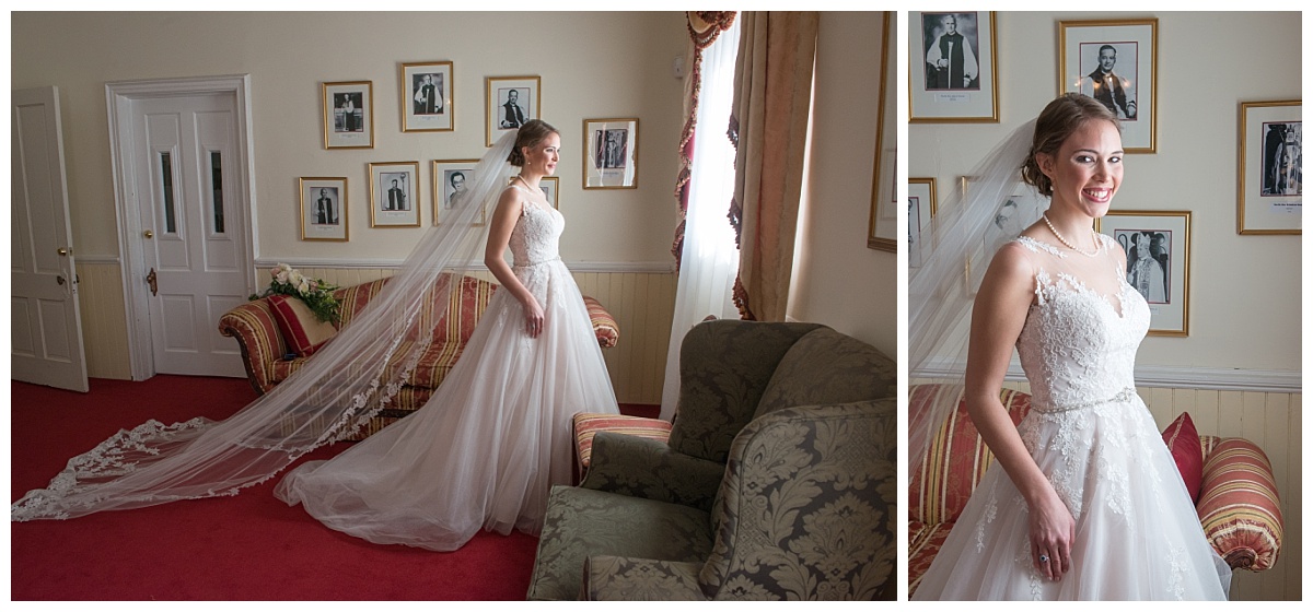 Bride at window